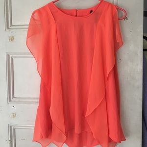 BCBG sleeveless top with open back