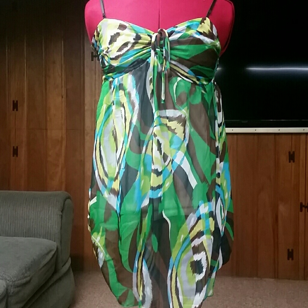 Brown and green tunic