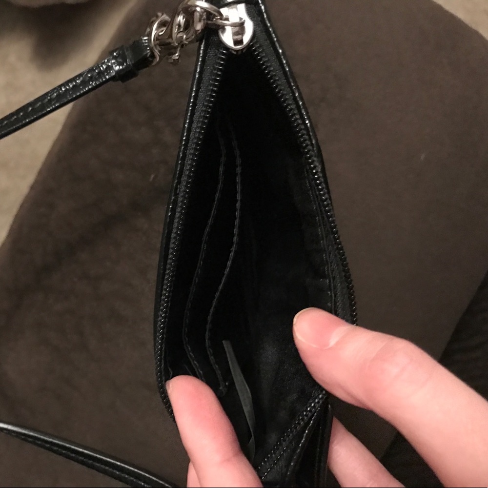 Black and grey coach wristlet - Picture 3 of 3