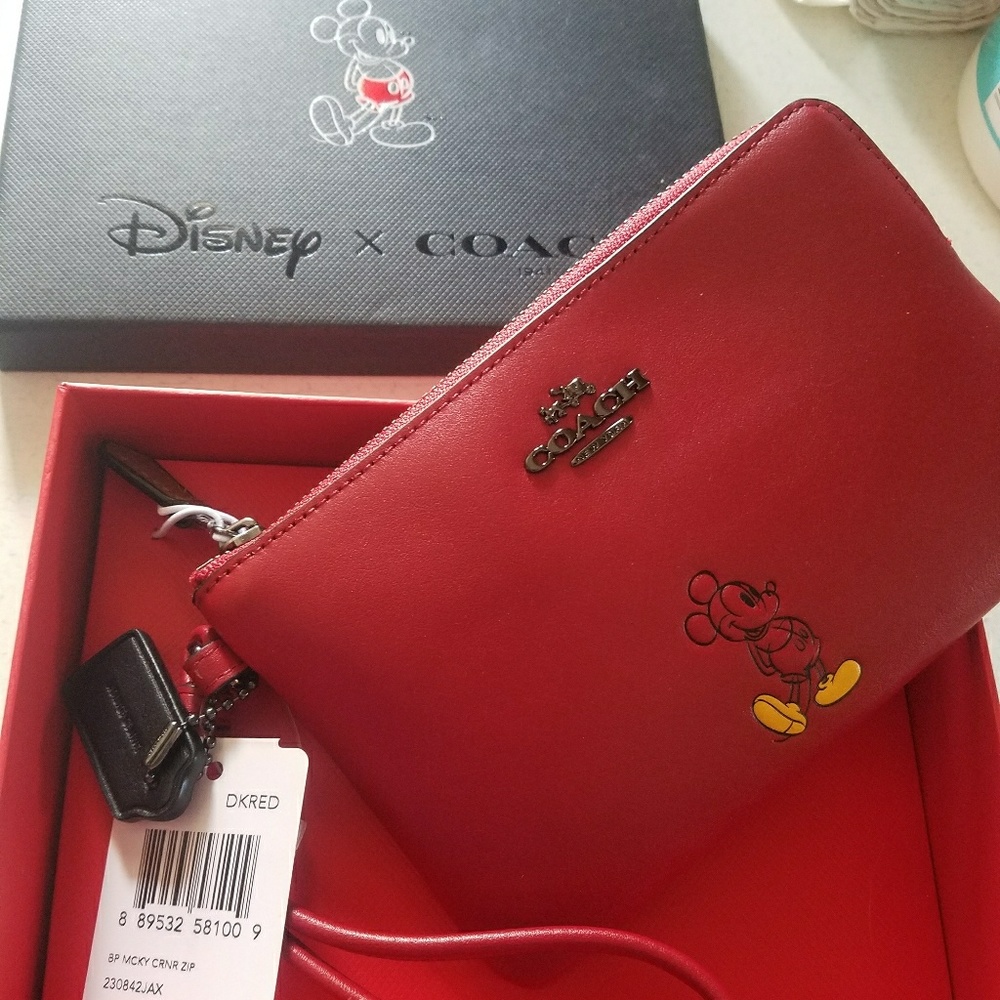 Coach Disney Mickey Mouse Wristlet