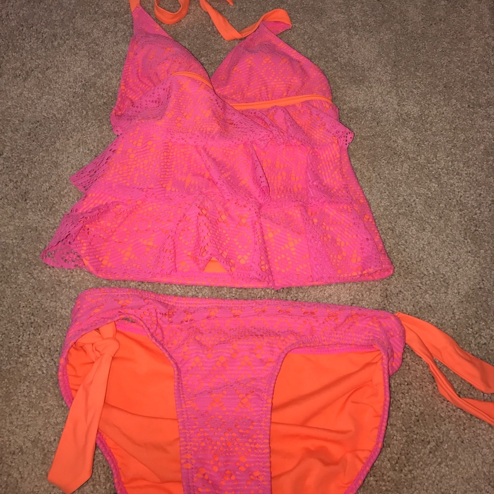 justice girls 2 piece bathing suit