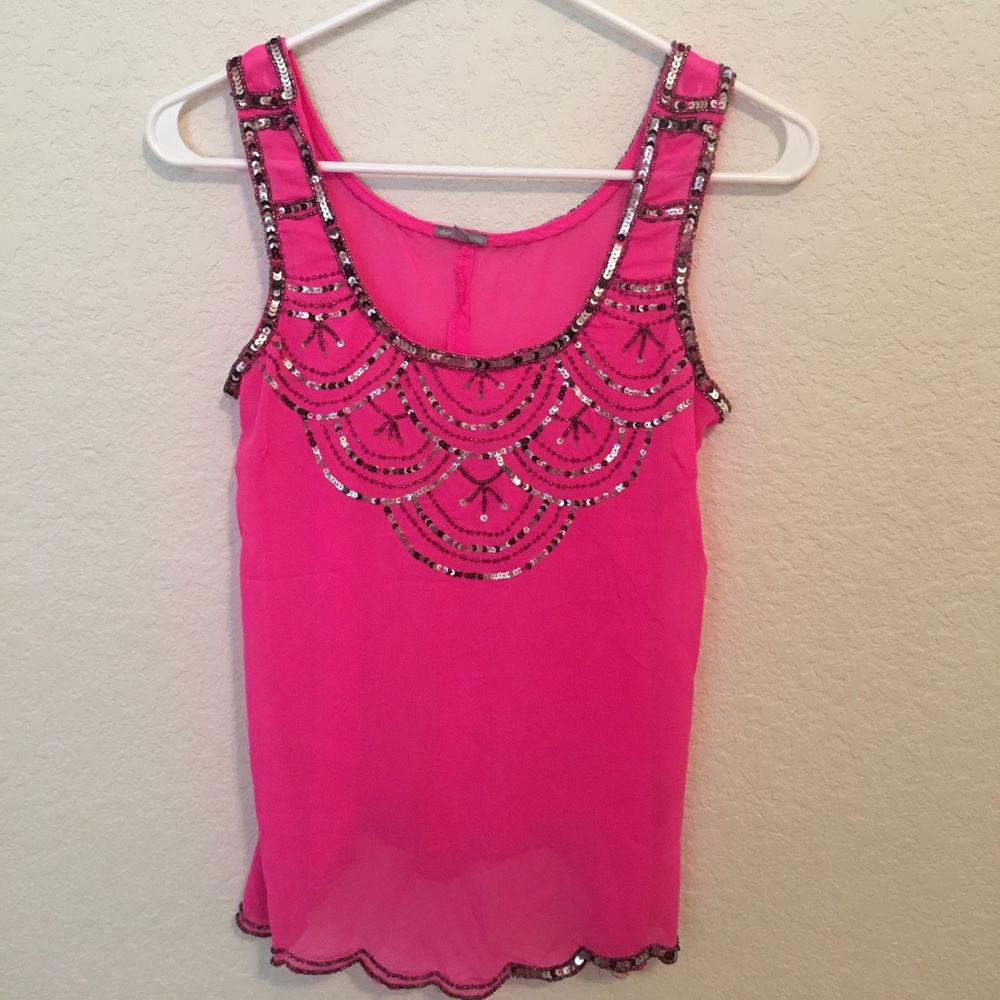 Pink beaded top