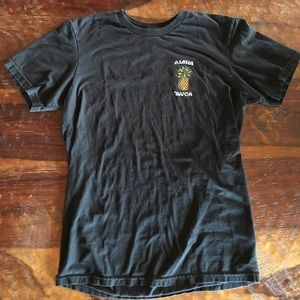 Black RVCA Pineapple Shirt Size Large
