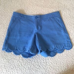 Lilly Pulitzer Blue Scallop Shorts