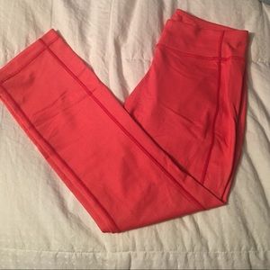 Red lululemon PYB leggings
