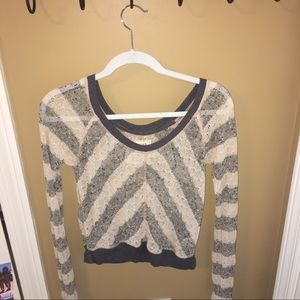 Mesh Crop Sweater