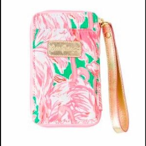 Lilly Pulitzer Prep Green Pink Colony Wristlet