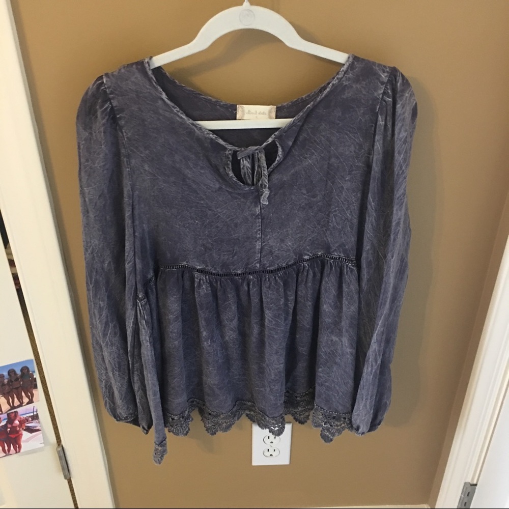 Blue Flowy Blouse - Altrd State
