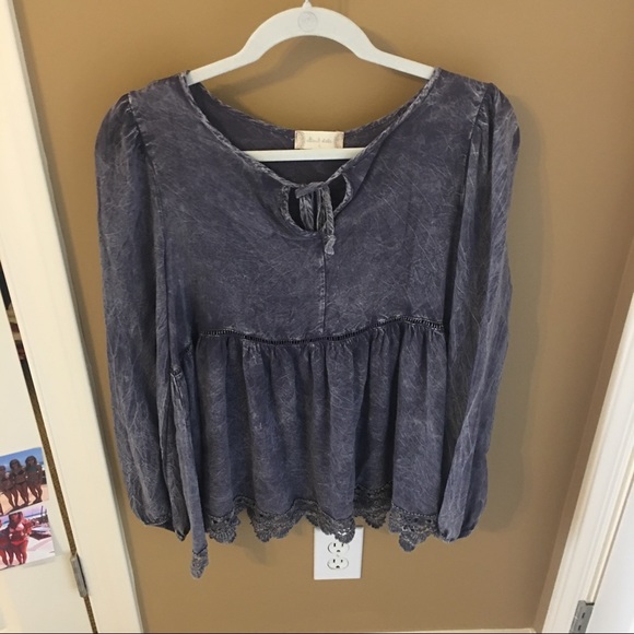 Blue Flowy Blouse - Altrd State - Picture 1 of 2