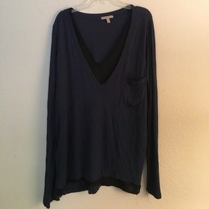 Anthropologie navy and black top by Bordeaux