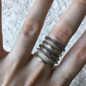 NWOT Sterling Silver Stackable Rings
