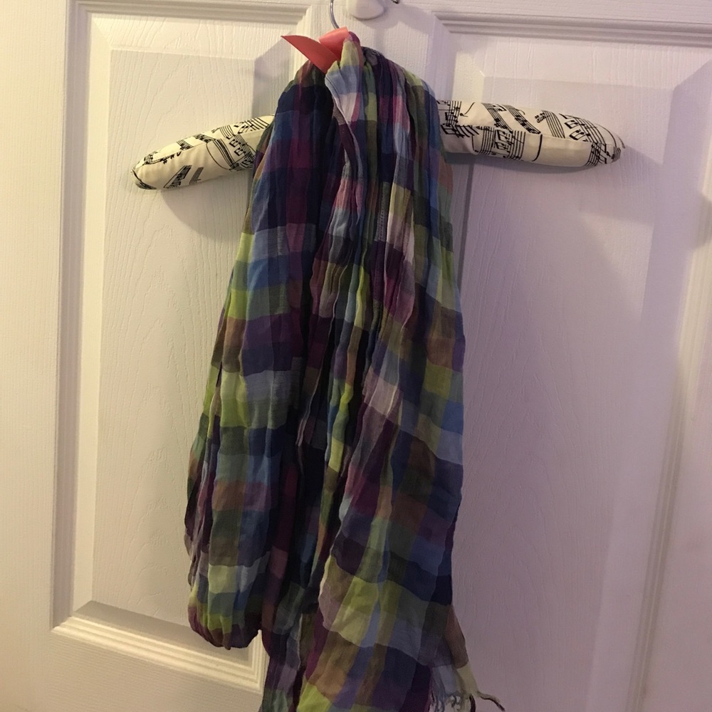 Purple/Green Plaid Scarf