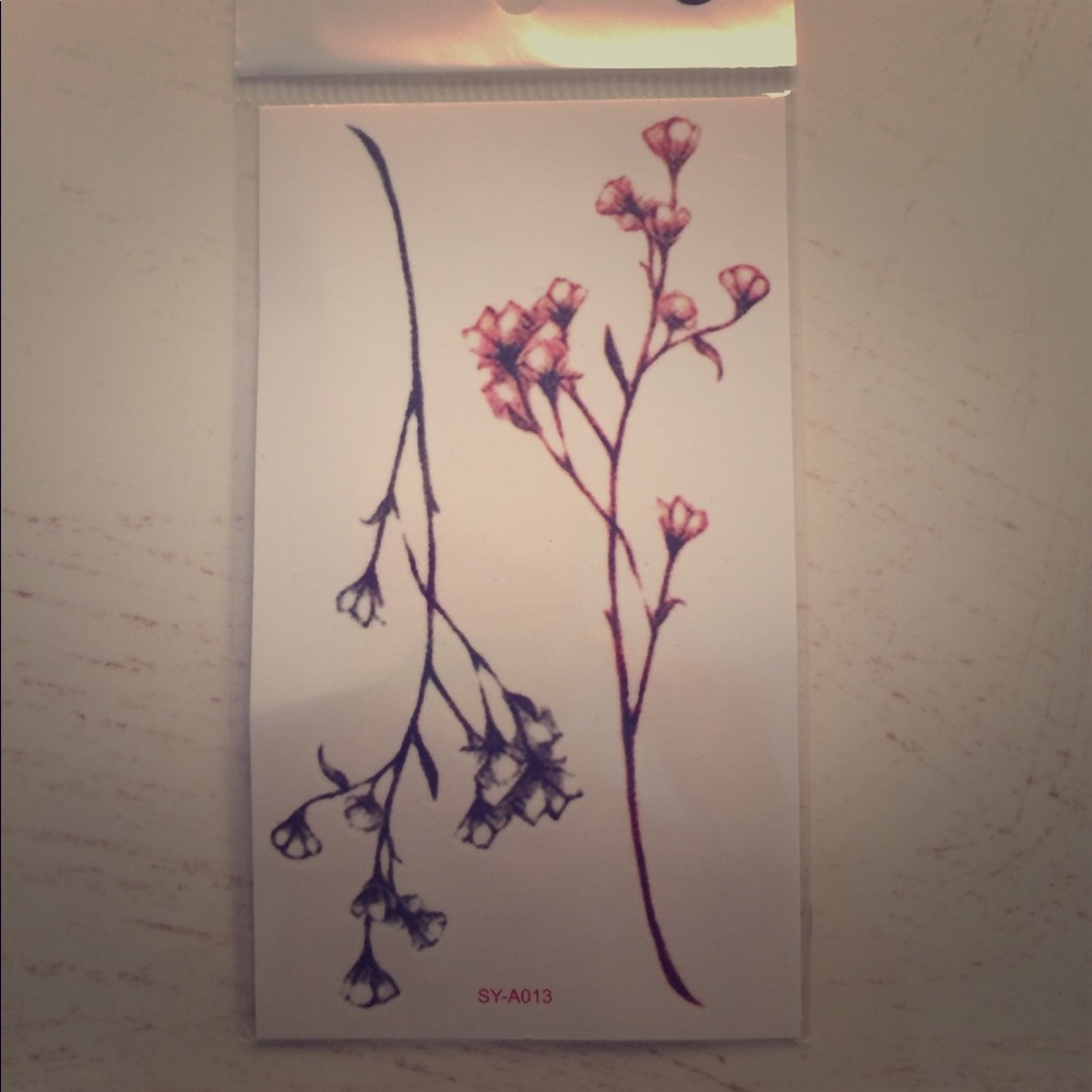 Temporary flower tattoo temporary.