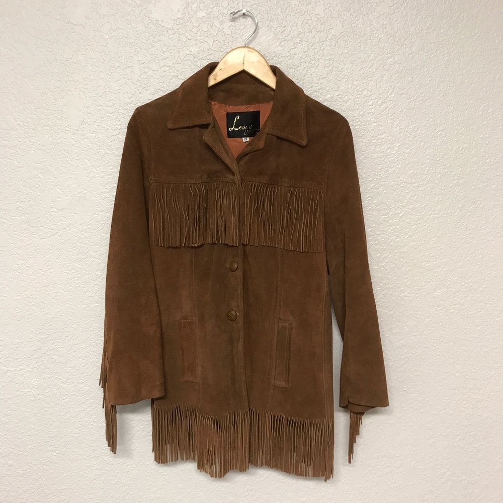 💖SOLD💖  Rare find Vintage suede fringe jacket - Picture 2 of 3
