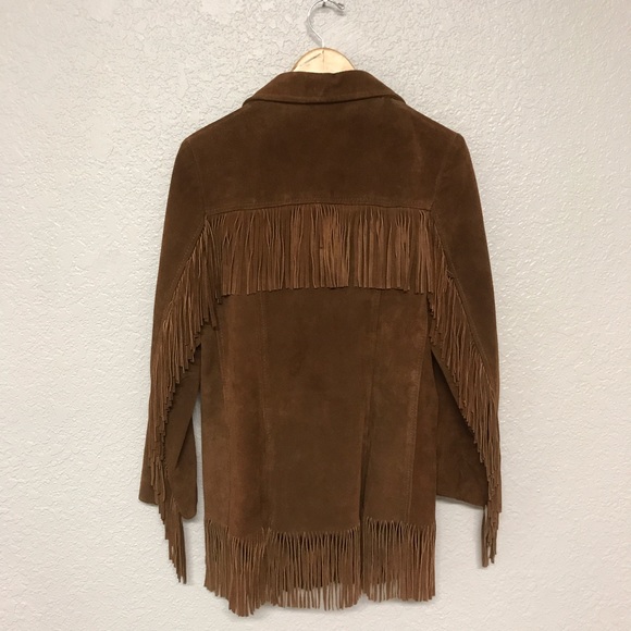 💖SOLD💖 Rare find Vintage suede fringe jacket - Picture 3 of 3