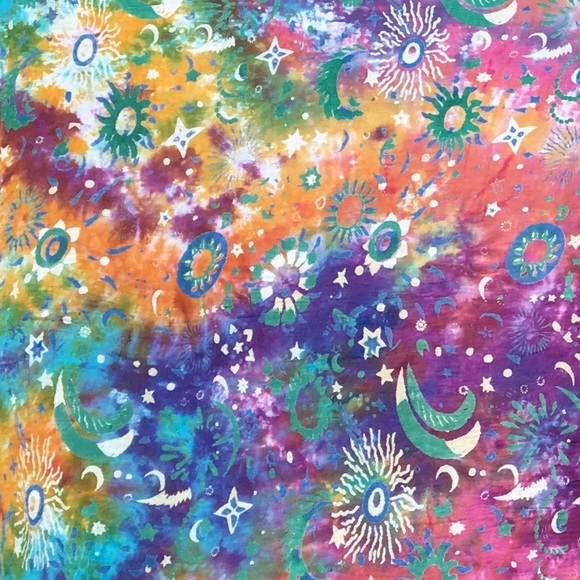 Tie-Dye 100% Cotton Celestial Hanging Tapestry - Picture 2 of 4