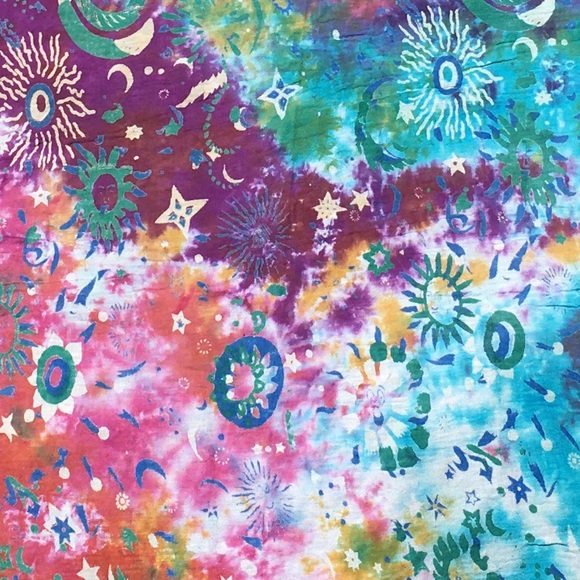 Tie-Dye 100% Cotton Celestial Hanging Tapestry - Picture 3 of 4