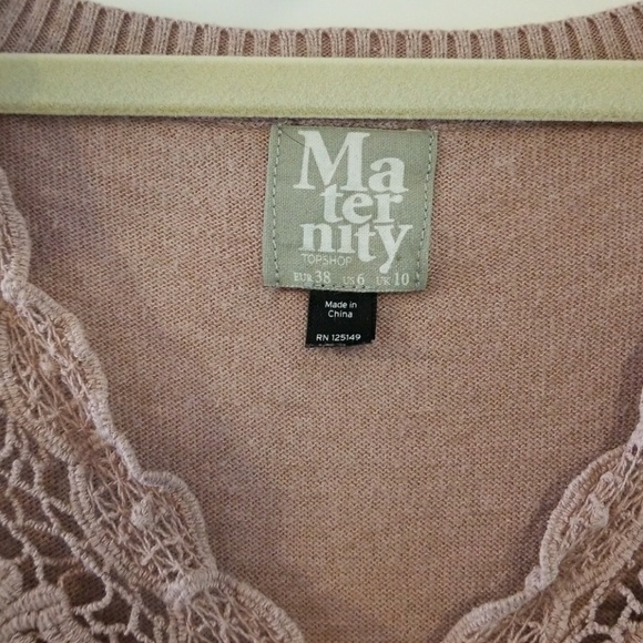 Topshop Maternity Lace Top Empire Dress - Picture 3 of 4