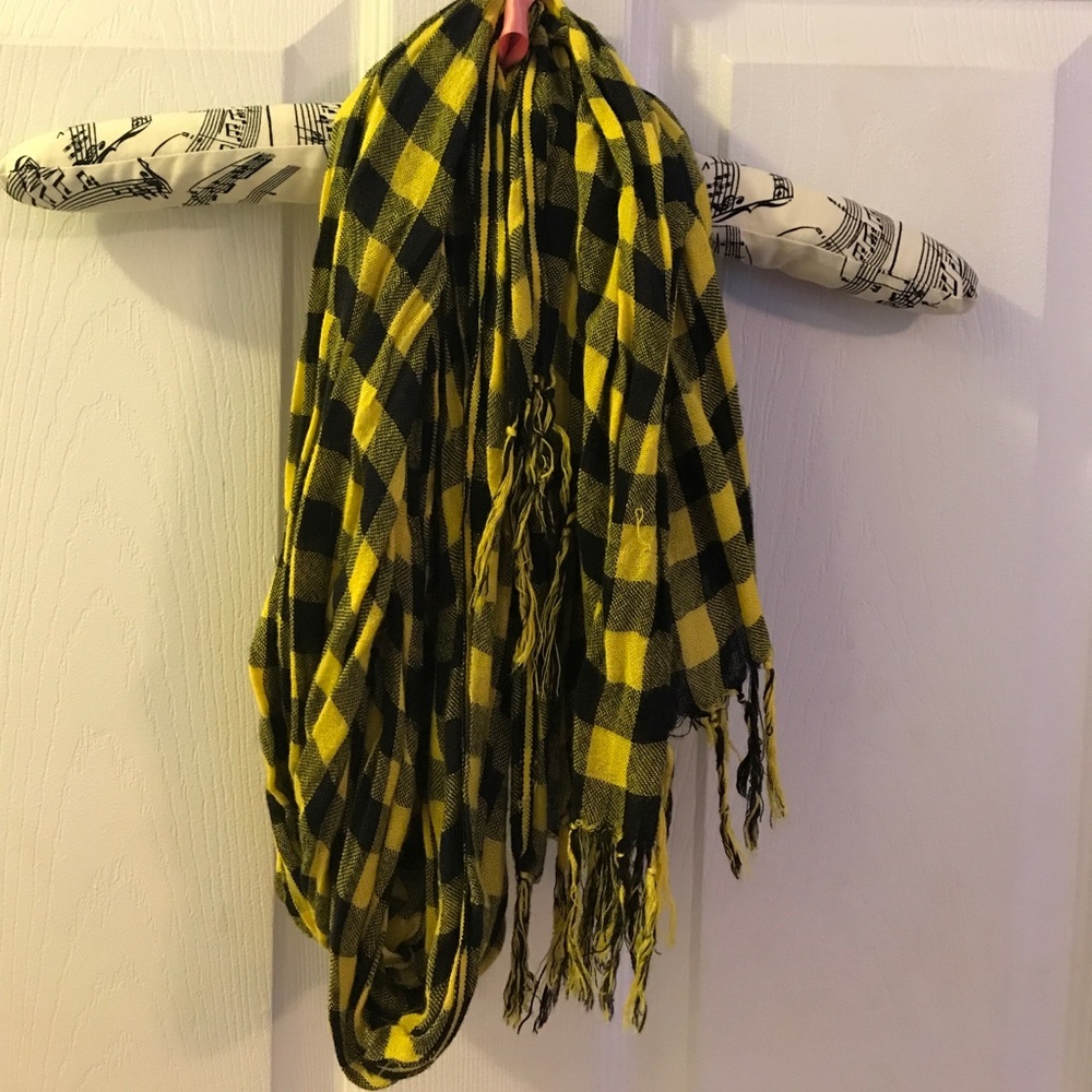 Yellow Checkerboard Scarf
