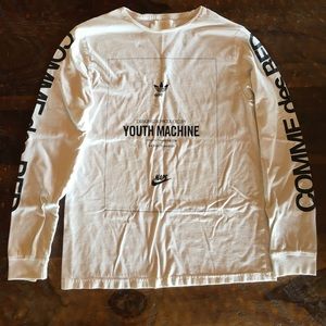 White Youth Machine Long Sleeve Size Large