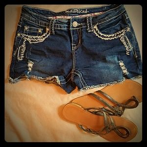 Denim shorts
