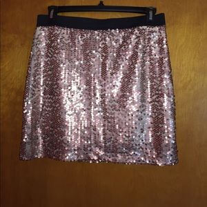 Gold sequin skirt