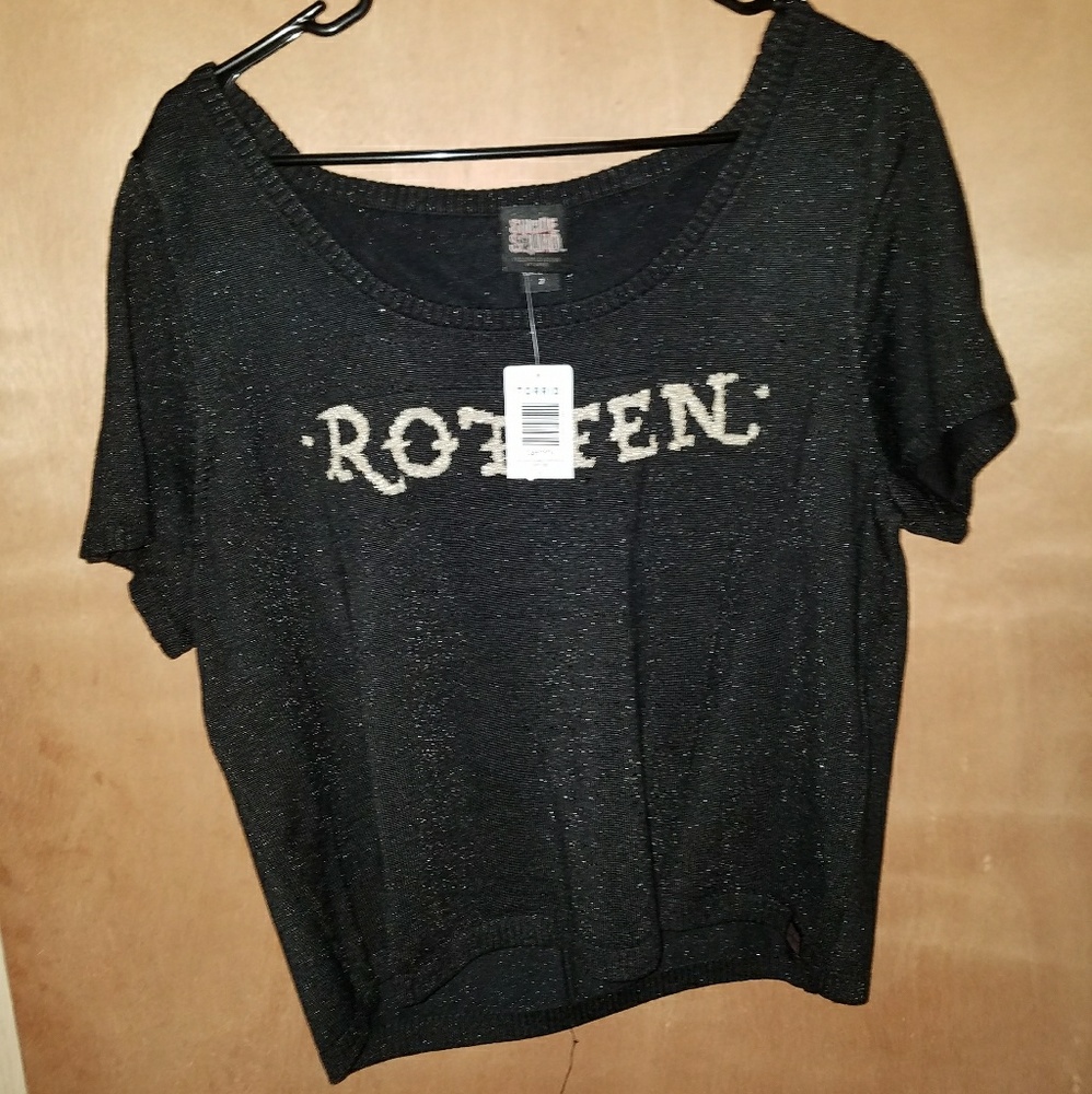 NWT Torrid Suicide Squad off shoulder  sweater