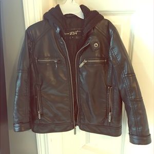Size 4 Child's Black Leather Jacket