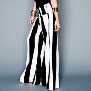 Show Me Your MuMu - Tipsy Pant in B/W Stripes
