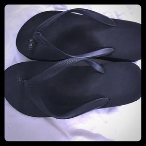 J crew platform flip flops