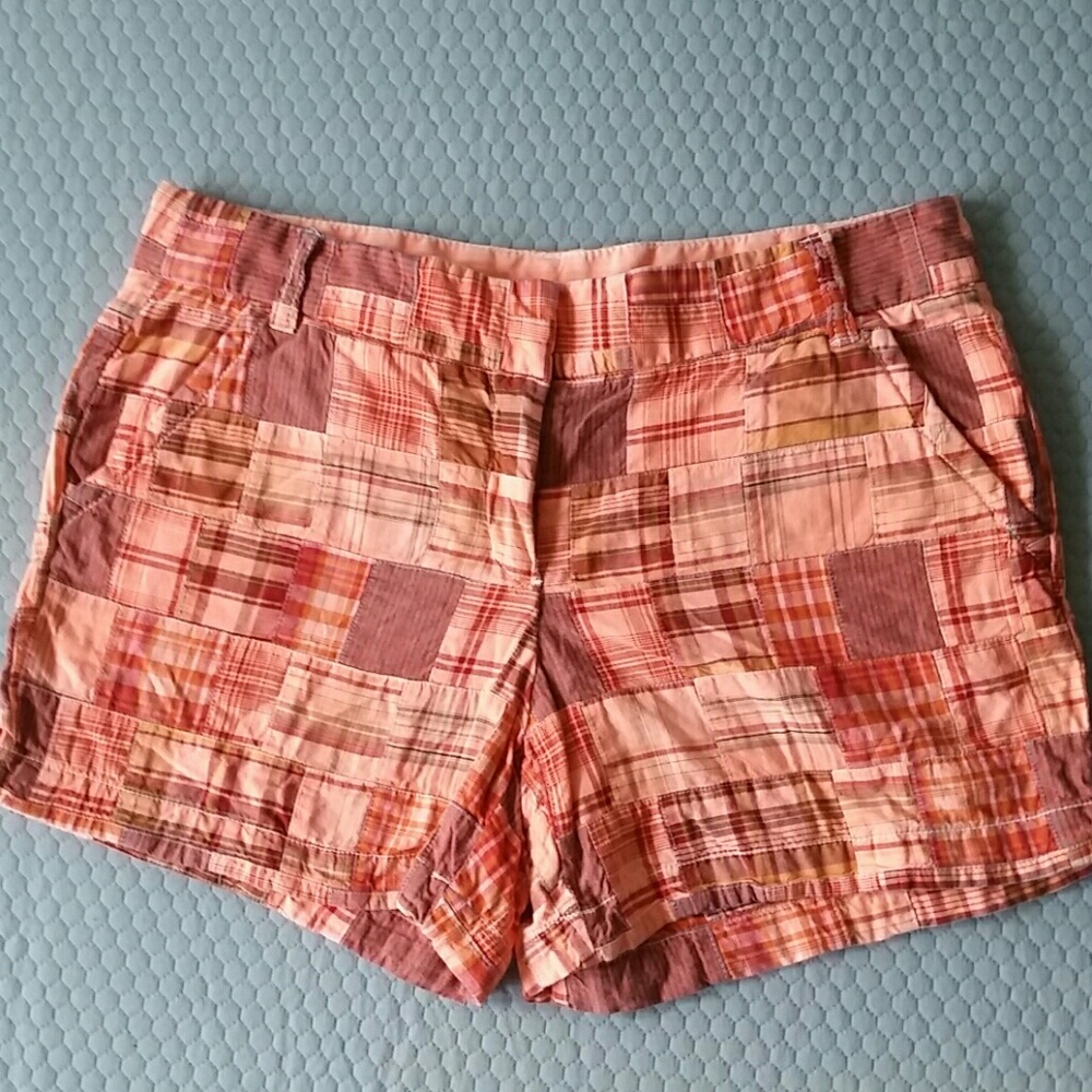 J. crew women's plaid patches shorts Sz 8