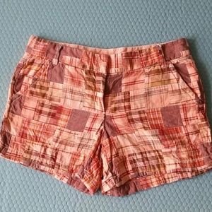 J. crew women's plaid patches shorts Sz 8