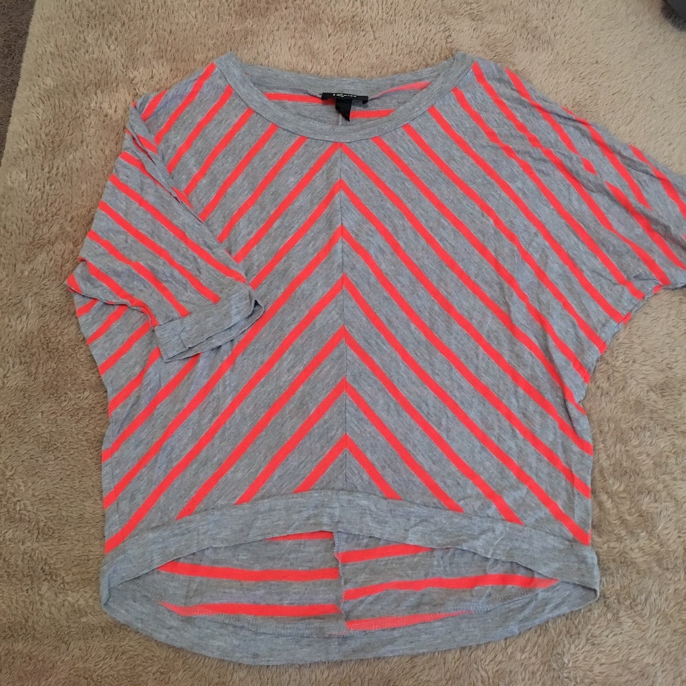 Cute neon orange and gray top