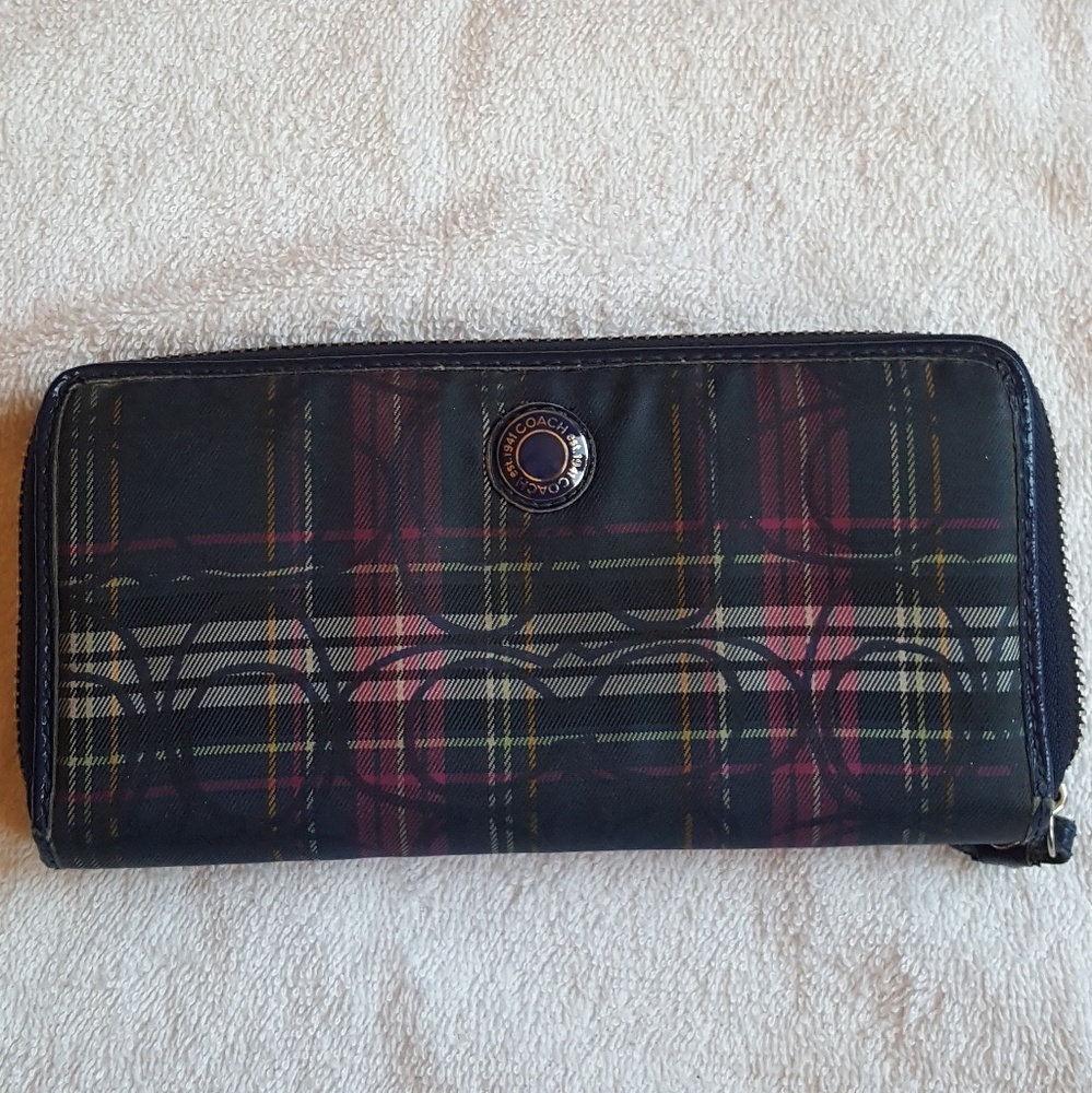 Coach Tartan Plaid Wallet