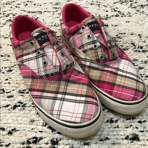 🌟Pink Plaid Sperry's🌟