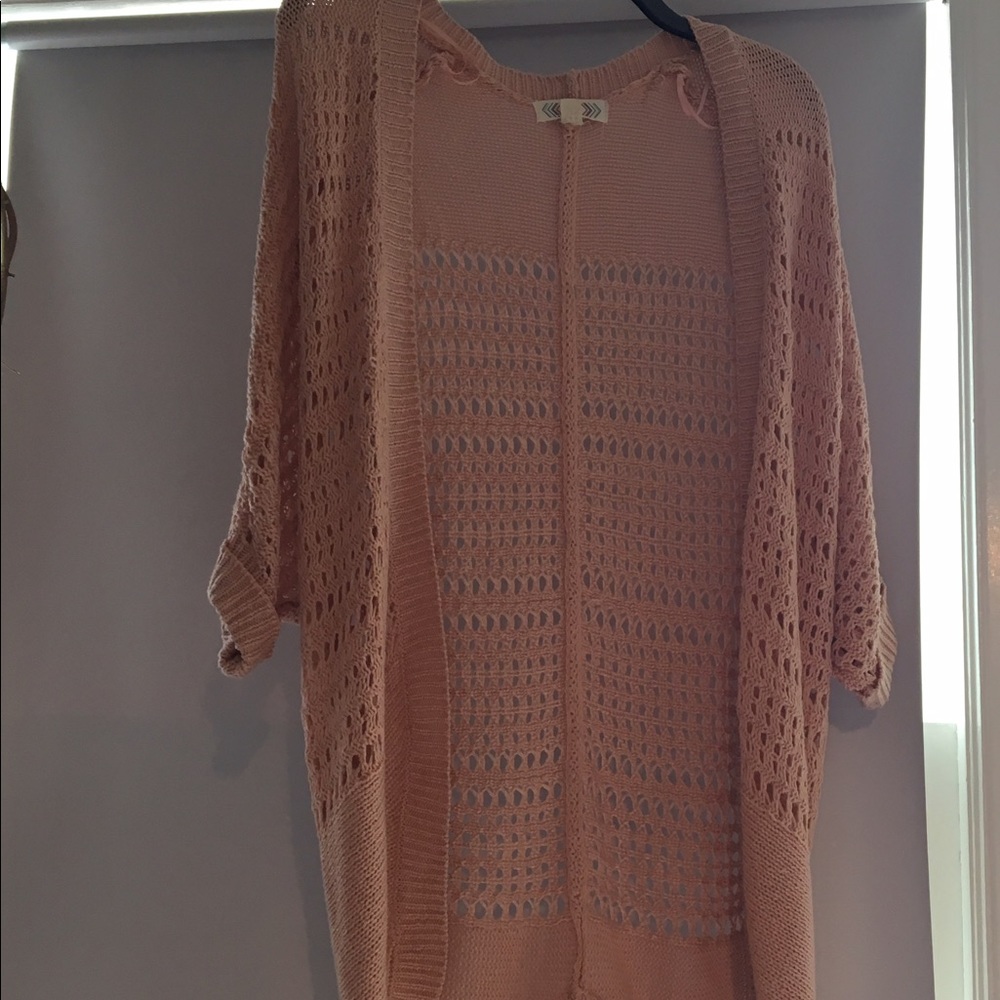 Pink Rose knit cardigan