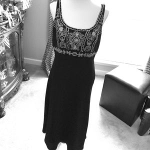 Black and ivory dress