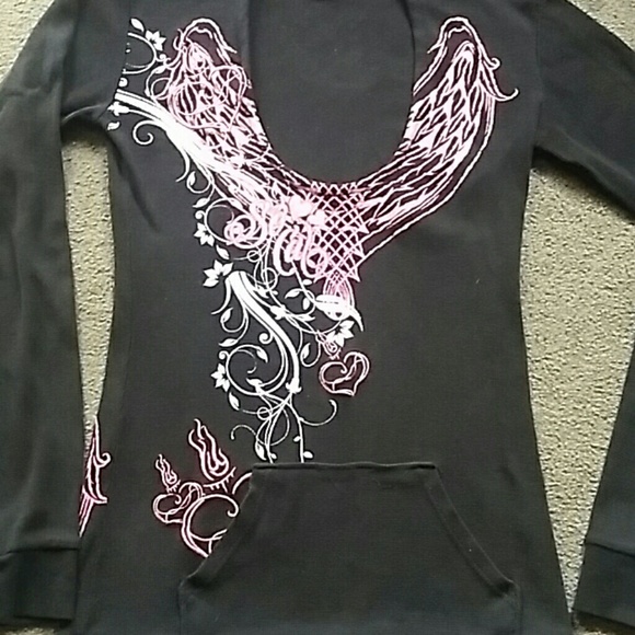 So*Cal Tops - SO*CAL Long sleeve hooded thermal