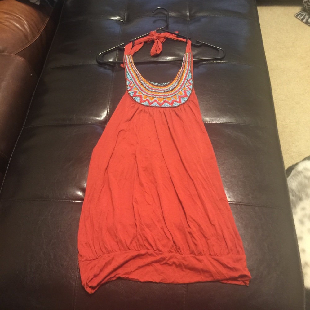 Beautiful beaded detail! Halter top
