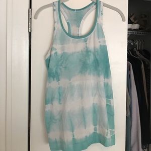 lululemon swiftly tech tie dye tank top size 6