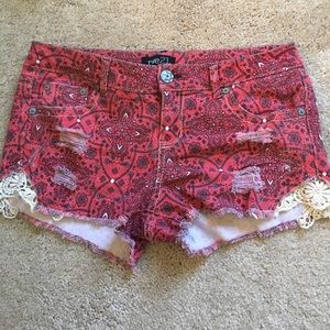 Rue21 Paisley Cutoff Shorts