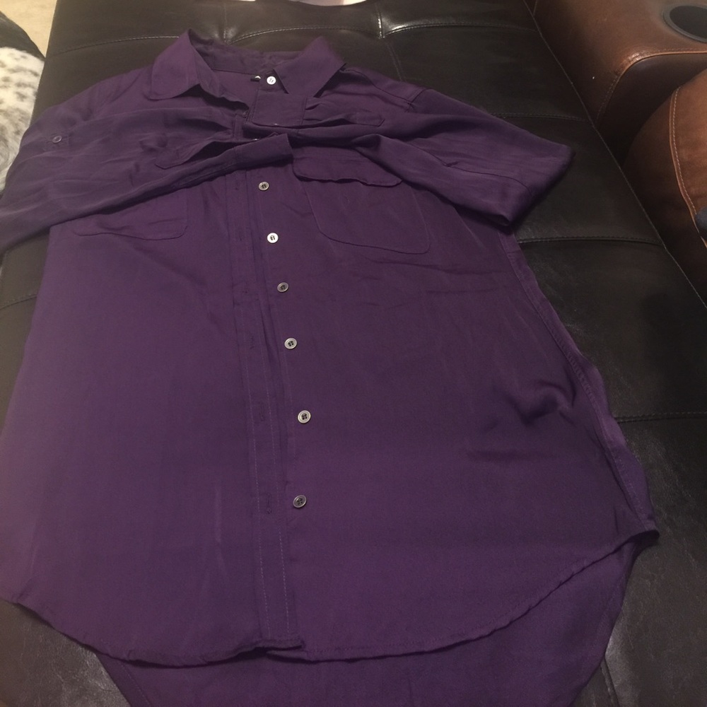 Beautiful polyester button down shirt