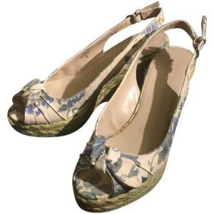 Nine West Floral Wedges