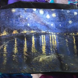 Artsy canvas messenger bag