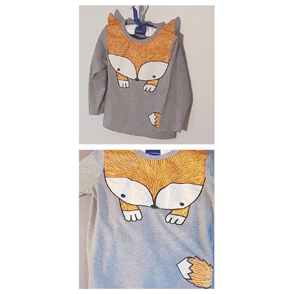 Boys long sleeve fox shirt