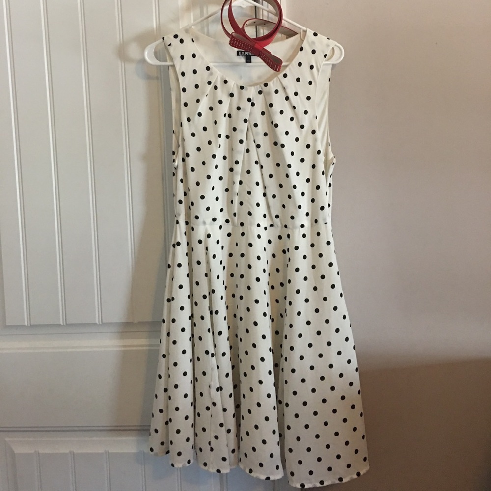 PolkaDot Express Dress with Belt