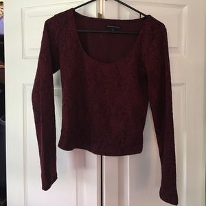 AE Maroon Crop Top