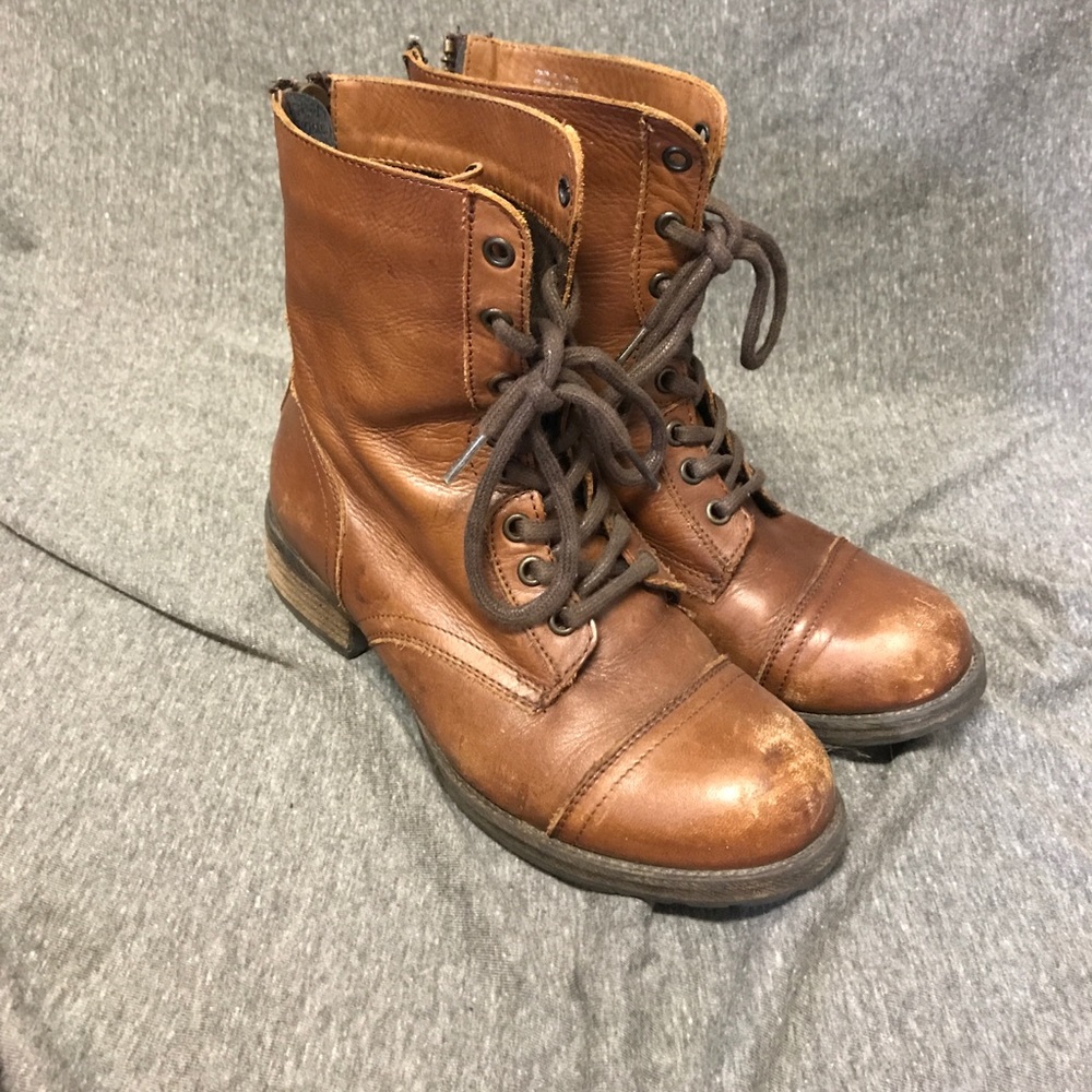 Call it Spring Leather Combat Boots