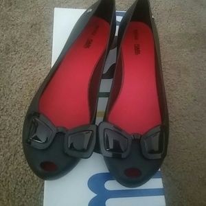 Karl Lagerfeld by Melissa peep toe flats