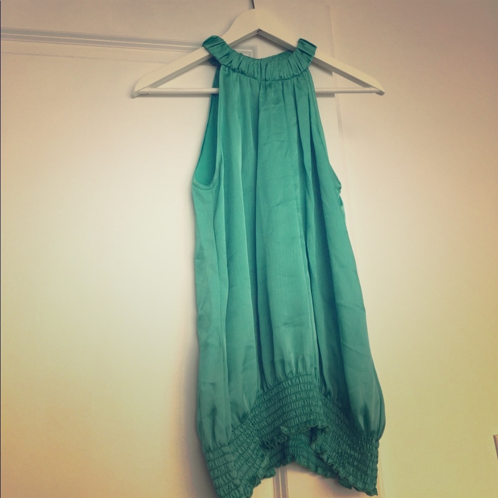 Chocker turquoise top